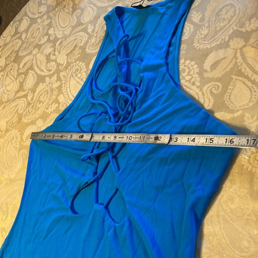 SHEIN BAE Crisscross Cut Out Front Bodycon Dress size L new with tag - Picture 8 of 12